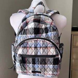 Vera Bradley Factory Essential Compact Backpack Perfectly Plaid